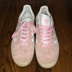 Pink Adidas Gazelles